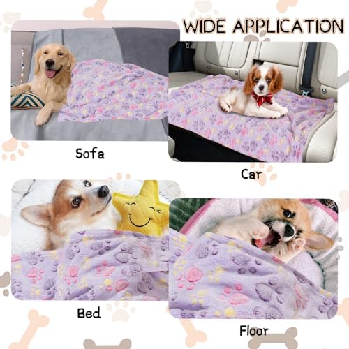Rezutan Blanket for Large Dogs & Cats Soft Reversible Cute Paw 40"x31" - Image 5