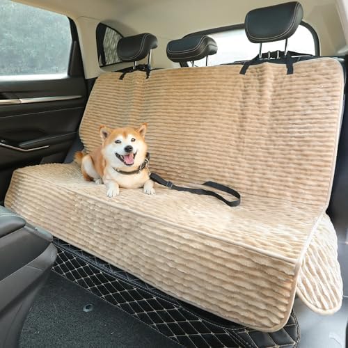 Dog Car Seat Cover, Waterproof Non-Slip Pet Mat, LightCoffee Back Seat by AEEISHOMEREFORM