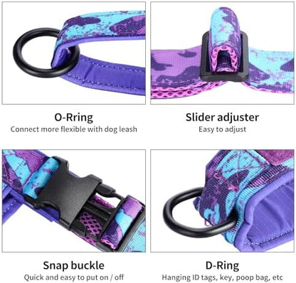 Annchwool No Pull Dog Harness with Soft Padded Handle-Escape Proof and Quick Fit to Adjust Dog Harness-Easy for Training Walking for Small & Medium and Large Dogs(Camo Purple,XS,1 in Width) - Image 3