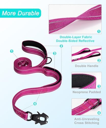 GEIT 2 Padded Handles Heavy Duty Dog Leash for Small Medium and Large Dogs - Image 5