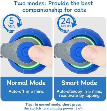 Interactive Cat Toy Ball - Automatic Moving Cat Ball for Indoor Cats with 3 Tails, Rechargeable Silent Kitten Toy for Boredom & Exercise, Rolling Ball Toy with 2 Modes & 2 Speeds. - Image 4