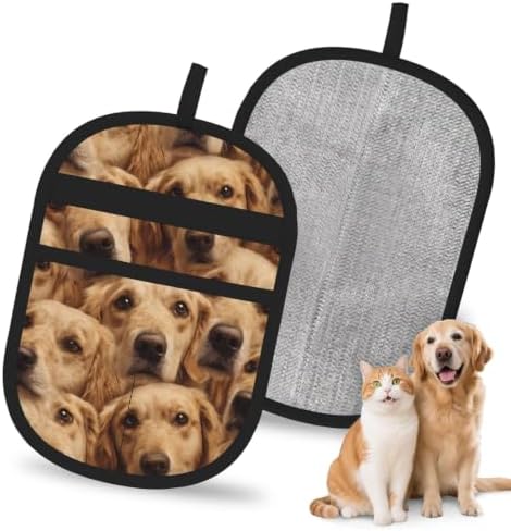 Golden Retriever Dog Faces Puppy Pile Pet Hair Removal Glove For Cats Dogs by FREEHOTU