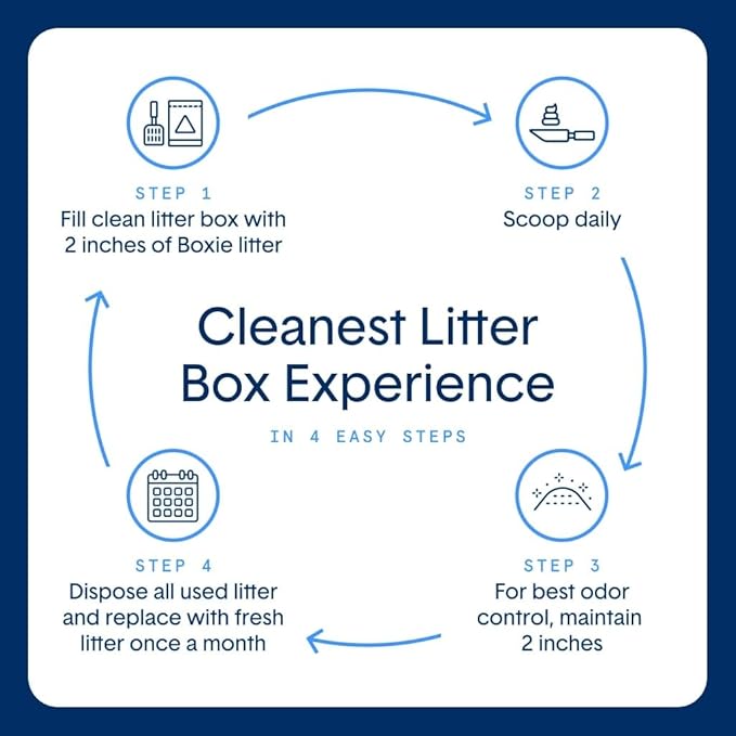 Boxie® Glo™ 30 Day Odor Control Non-Clumping Crystal Cat Litter, 18 lb, Natural Attractions, UV Light Attractant, Soft Granules, 99.9% Dust-Free, Long-Lasting for Multi-Cat Homes (3 Pack of 6lb Bags)