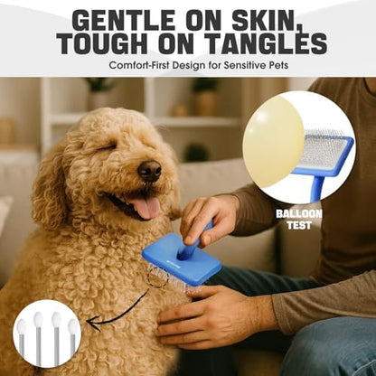 Bonteck Dog Slicker Brush for Dogs Grooming Kit 5PCS Long Haired Doodles - Image 3