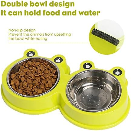Stainless Steel Dog Cat Food and Water Bowls, Non-Slip Double Pet Feeder - Image 5