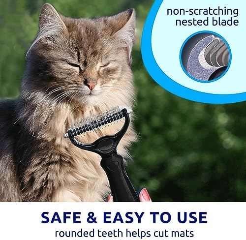 Pat Your Pet Deshedding Brush & Metal Comb Grooming Combo for Cats & Dogs - Image 6