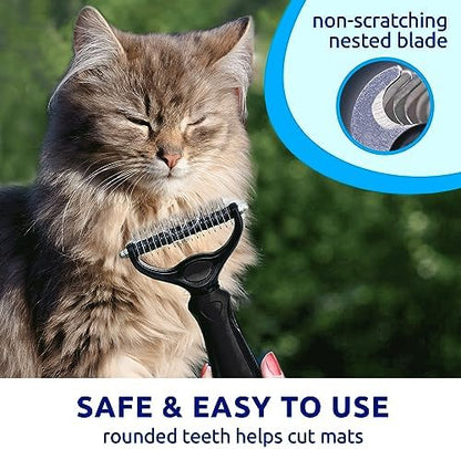 Pat Your Pet Deshedding Brush & Metal Comb Grooming Combo for Cats & Dogs - Image 6
