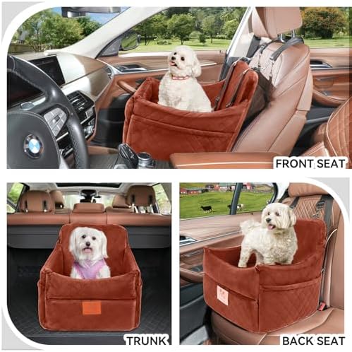 Dog Car Seat for Small/Medium Dogs&Cats, Memory Foam Dog Booster Car Seats - Image 2