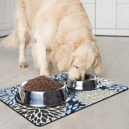 Dog Food Mat for Floors, Absorbent Pet Cat Food Bowl Mat, 17x27 in - Image 3