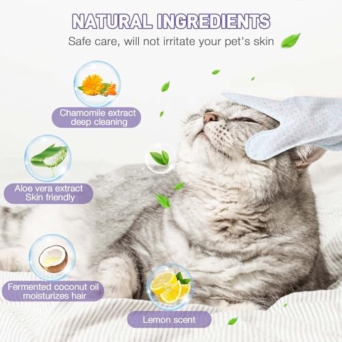 Pet Glove Wipes for Dogs & Cats, Pet Cleaning Gloves 15 PCS - Image 5