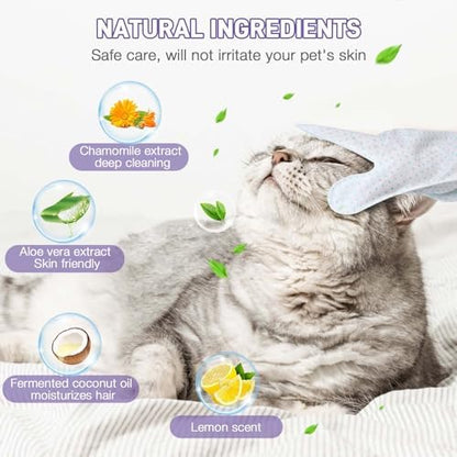 Pet Glove Wipes for Dogs & Cats, Pet Cleaning Gloves 15 PCS - Image 5
