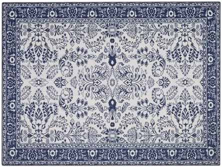 Lovewag Cat Litter Mat, Litter Box Mat, Indigo Garden, 36x48, 2 Pack - Image 3