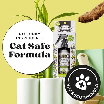 Pet-Pourri Smell Ya Litter Cat Litter Deodorizer Spray, Purrfectly Bamboo 3.4 Fl Oz, Up to 170 Uses,Pet Odor Remover Essential Oils Air,Carpet,Urine,Vet Recommended, Bergamot Bamboo Scent,(Pack of 2) - Image 5