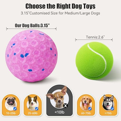Interactive Dog Toys, Chew-Proof Dog Ball for Aggressive Chewers - Image 3