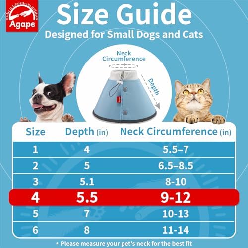 Agape Soft Dog Cone for Small Dogs & Cats, Recovery Collar to Stop Licking - Image 2
