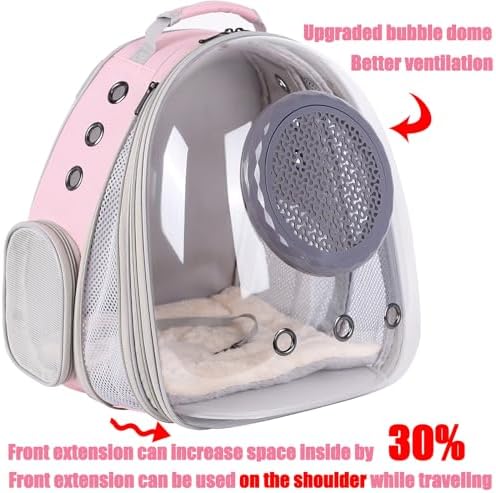 Cat Backpack Carrier, Space Capsule Astronaut Clear Bubble Front Extension to Carry Transport Cat Small Puppy Bunny, 20 Pounds Cat Bookbag - Image 4