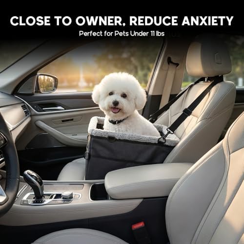 Center Console Dog Car Seat for Small Dogs Under 11 lb, 17.3 x 7.9 x 9.4 in - Image 4