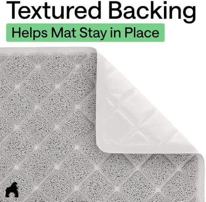 GORILLA GRIP Cat Litter Box Mat, Coiled Mesh Trapping Mats 30x20 Light Gray - Image 4