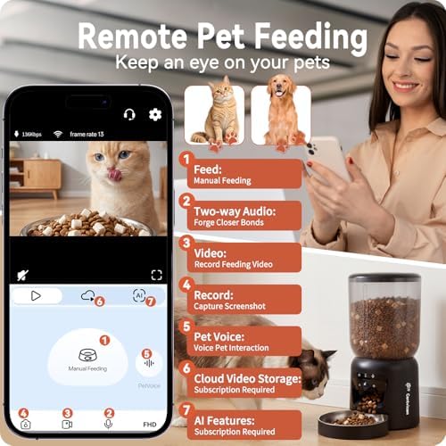 Automatic Cat Feeder with 2K Camera: 5G WiFi Automatic Dog Feeder - Image 5