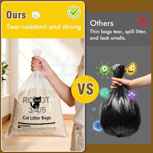 Litter Box Liners 150 Count for Litter R.o.bot 3/4/5-25.2 x 23.6 IN - Image 4