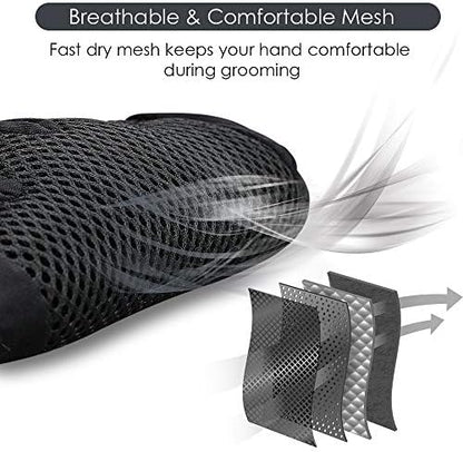 Pet Hair Removal Glove with 255 Silicone Tips for Dogs & Cats, 1 Pair Black - Image 6