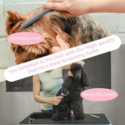 Wisedog Dog Grooming Kit, Upgraded Pink, 7PCS - Image 3