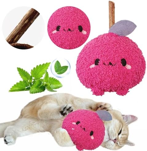 Durable and lnteractive Cat Teething Stick Toys: Chewing Stick, Grinding Teeth Rod, and chewable Cat Doll for Your Pet's Entertainment (Red) by Petelligent