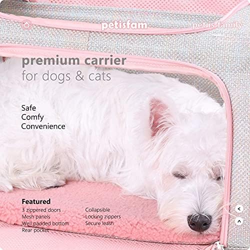 Soft Cute Travel Pet Carrier Bag for Medium Cats, Kitty and Puppy, Fantasy Pink, M - Image 5