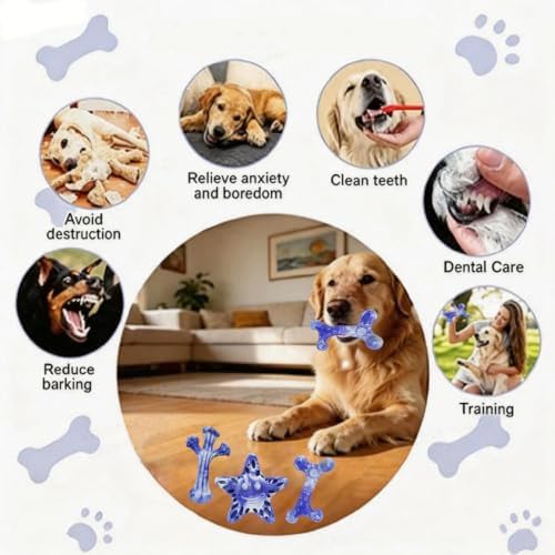 YINEYA Dog Toys for Aggressive Chewers, 3-Pack Tough Dog Chew Toys - Image 3