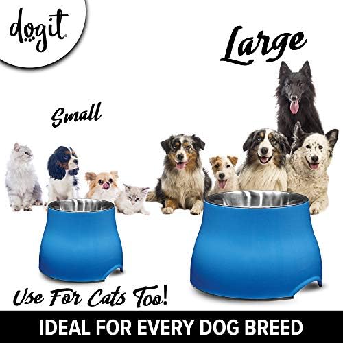 Dogit Elevated Dog Bowl, Blue - Image 7