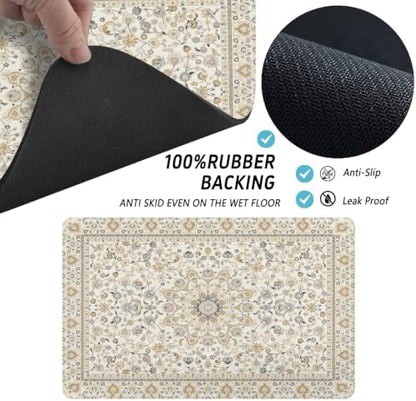 Dog Food Mat for Floors, Absorbent Pet Cat Food Bowl Mat, 2 Pack - Image 7