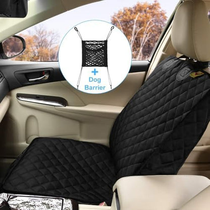 Bark Lover Deluxe Dog Seat Cover for Front Seat-More Durable Spill-Resistant Front Seat Protector, High Heat Resistant and Nonslip Front Seat Cover for Dogs Kids, Universal Size (Black, 2 Pack) - Image 4