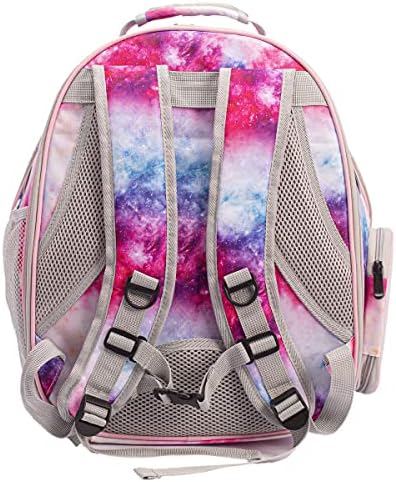 Front Expandable Cat Backpack Carrier, Fit up to 20 lbs, Space Capsule Astronaut Bubble Window Backpack for Large Fat Cat and Small Puppy, Galaxy Pink Print - Image 6