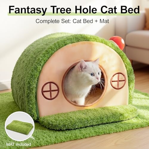 Cat House for Indoor Cats - Tree Hole Cat Bed Cave Hideaway - Image 2