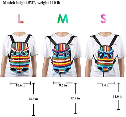 Dog Carrier Legs Out Front Pet Carrier Backpack Adjustable Puppy Cat Small Bag with Shoulder Strap and Sling for Traveling Hiking Camping Outdoor - Image 5
