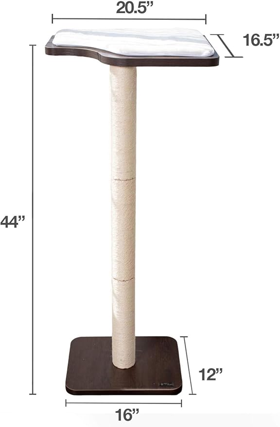 PetFusion Ultimate Cat Window Climbing Perch 45” Tall (Tree Sisal Scratching Posts, Modern Design Simply Suctions to Window. (EASY TO ASSEMBLE)