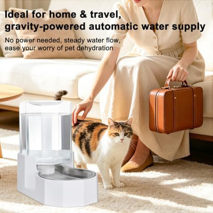 Sfozstra 4L Stainless Steel Gravity Water Dispenser:Cat Bowl - Image 5