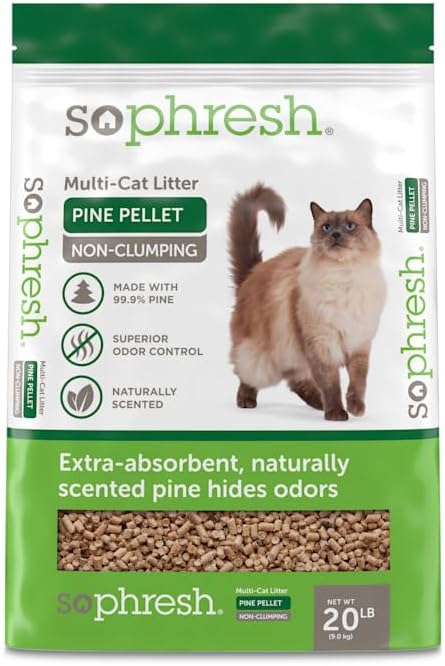 So Phresh Pine Pellet Non-Clumping Cat Litter 20 lbs.