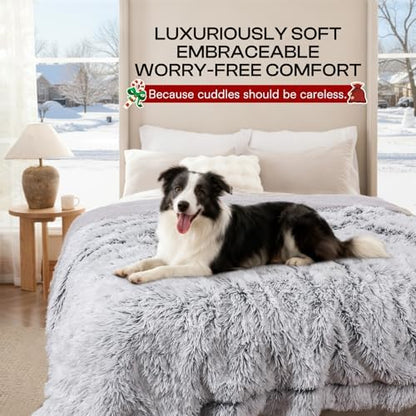 Luciphia Calming Waterproof Dog Blanket, Reversible Faux Fur Pet Blanket - Image 4