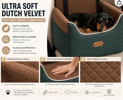 ALL GOOD PET SUPPLIES Dog Car Seat for Small/Medium Dogs Under 35lbs - Image 5