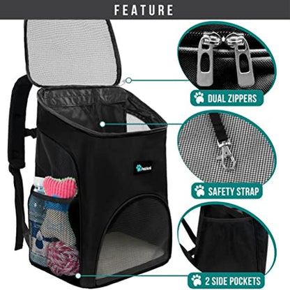 PetAmi Cat Backpack Carrier for Small Dogs and Large Cats, Airline Approved - Image 3