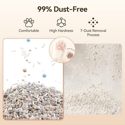 Meowant Mixed Cat Litter Fast Clumping, 5-in-1 Bentonite Tofu Cat Litter - Image 3