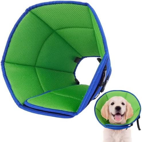 Allroaring Dog Cone Collar Soft Cone for Medium Dogs After Surgery Blue M by Allroaring