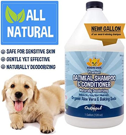 Bodhi Dog Natural Oatmeal Dog Shampoo & Conditioner - Hypoallergenic Formula - Naturally Deodorize Dogs, Cats & Pets - Moisturizes Dry, Itchy & Sensitive Skin - Made in USA (1 Gallon) - Image 4