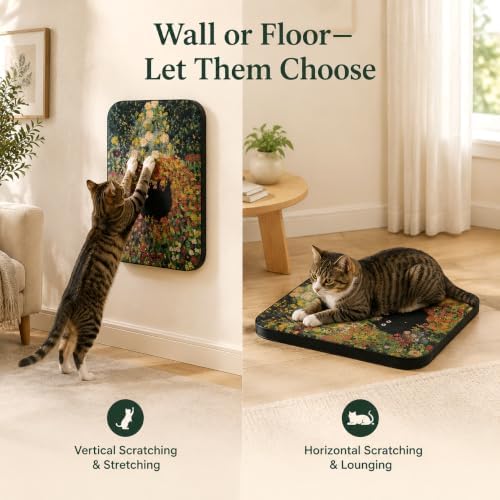 Cat Wall Scratcher, Art Cat Scratching Board for Indoor Cats - Image 5