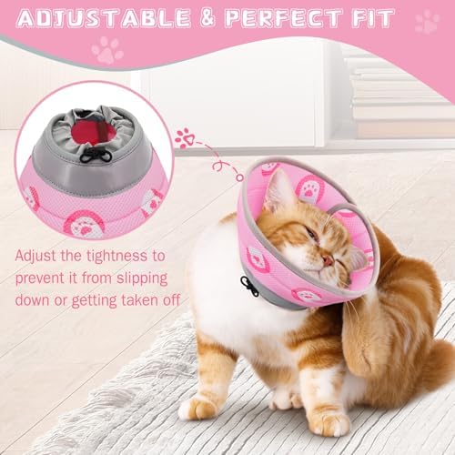 Cat Cone Collar Soft Elizabethan Collar for Surgery Recovery - Adjustable for Small and Large Cats Kittens to Stop Licking - Image 5