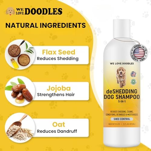 Deshedding Dog Shampoo & Conditioner, Anti Shed Puppy Wash, USA Made, 16OZ - Image 5