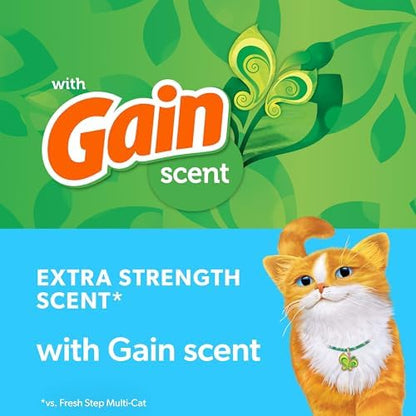 Fresh Step Odor Shield Multi Cat Clumping Cat Litter with Febreze Freshness in Gain Scent, Low Dust, Odor Control with Ammonia Block Tech, Compatible in Automatic Litter Boxes, 14 lb. (Pack of 2) - Image 5