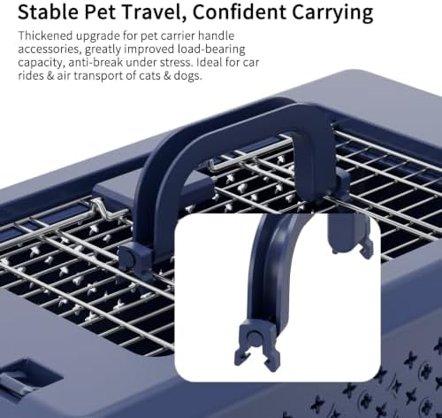 RIZZARI Travel Crate Small Dog Carrier: Secure Door Portable Handle Design - Image 4