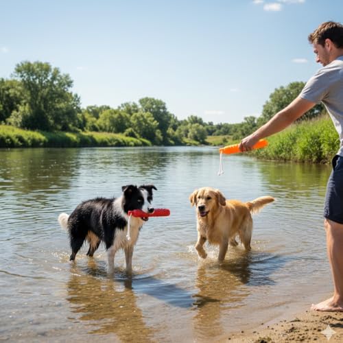 Dog Water Toys, 2 Pack Floating Bumper Fetch Toy Dummy - Image 5